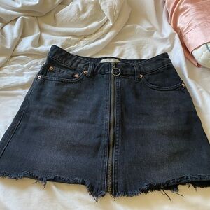 free people denim skirt